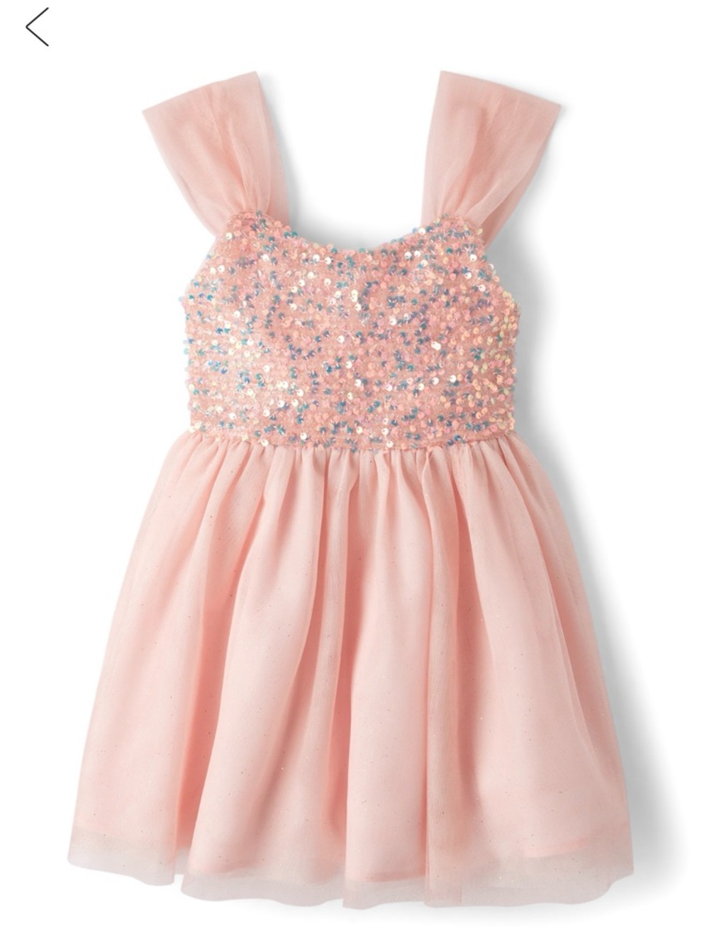 Pink Sequin Tulle Party Dress